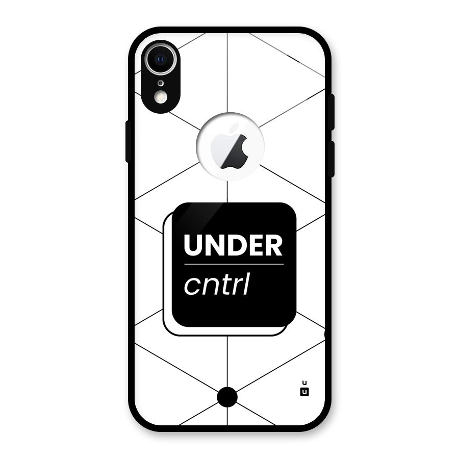 Under Control Glass Back Case for iPhone XR Logo Cut