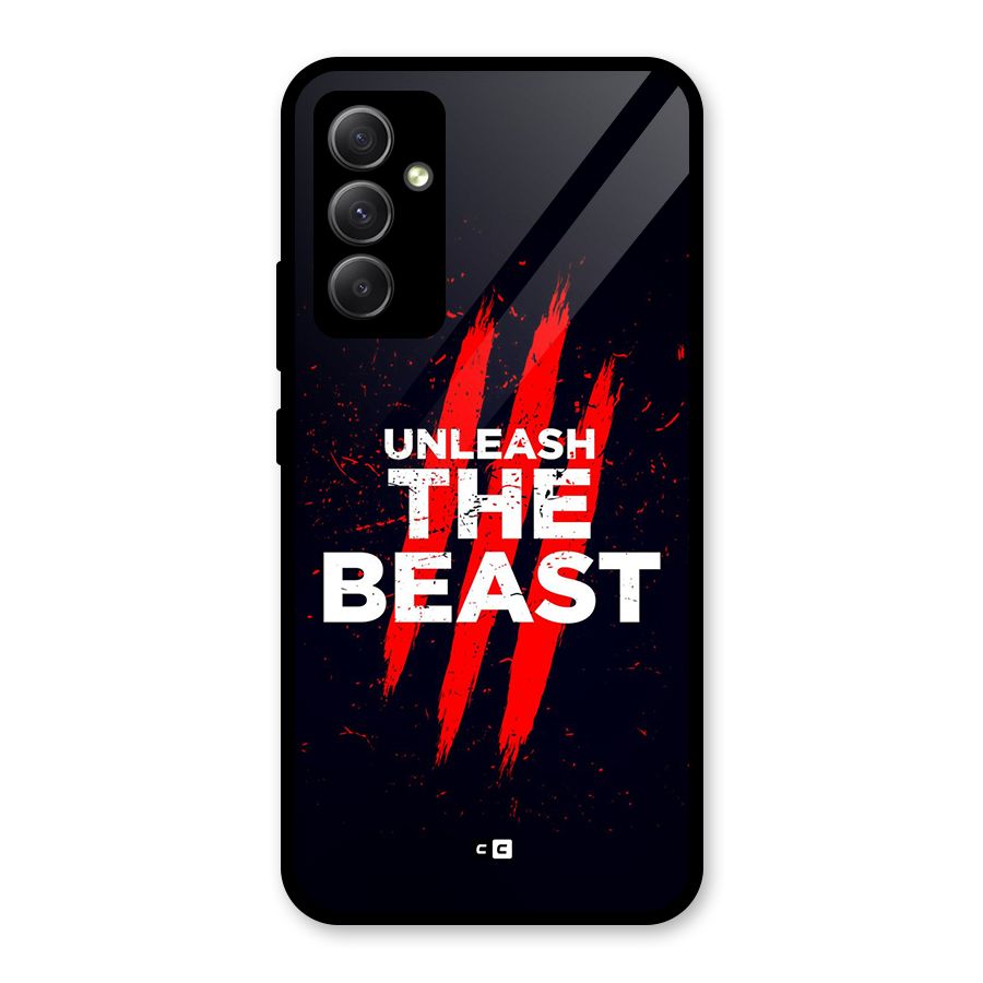 Unleash The Beast Glass Back Case for Galaxy A34