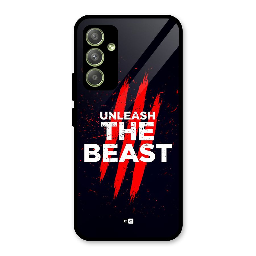 Unleash The Beast Glass Back Case for Galaxy A54