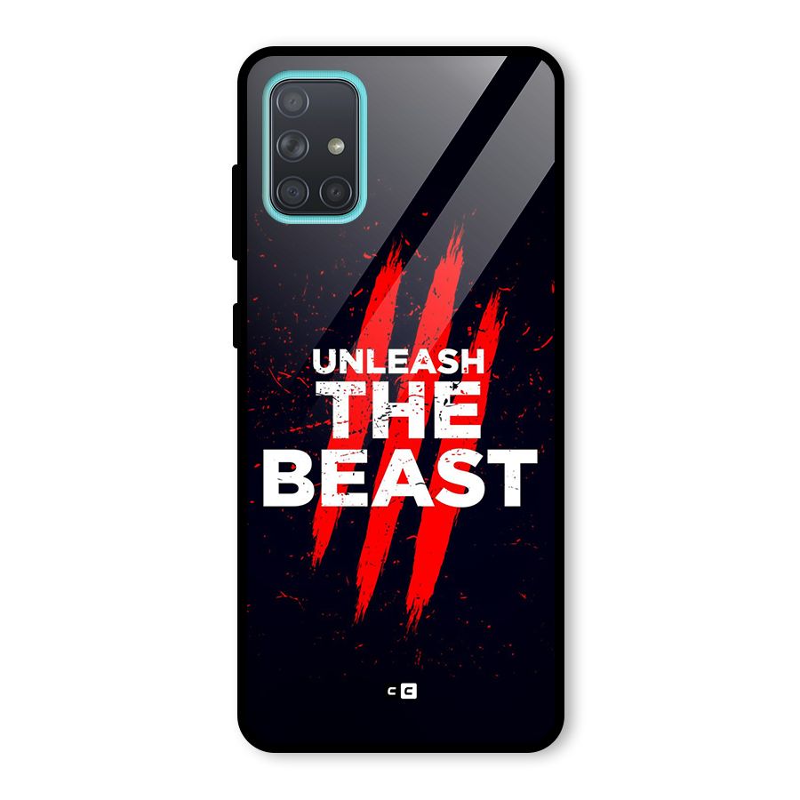 Unleash The Beast Glass Back Case for Galaxy A71