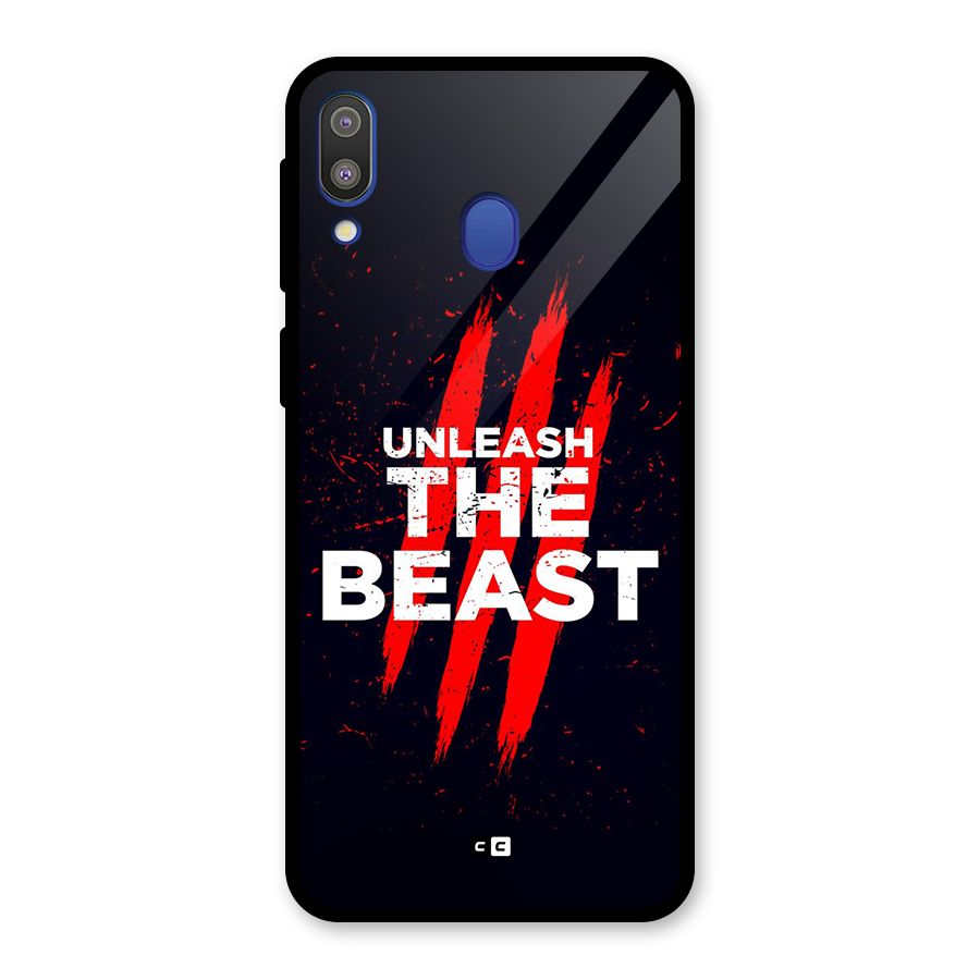 Unleash The Beast Glass Back Case for Galaxy M20
