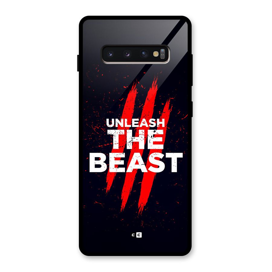 Unleash The Beast Glass Back Case for Galaxy S10 Plus