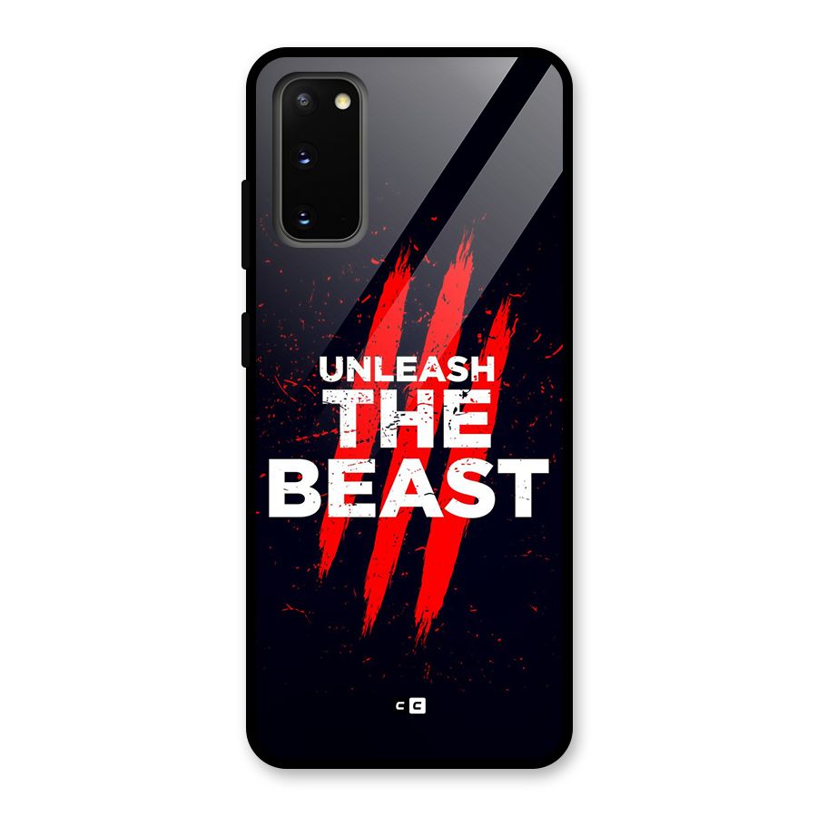 Unleash The Beast Glass Back Case for Galaxy S20