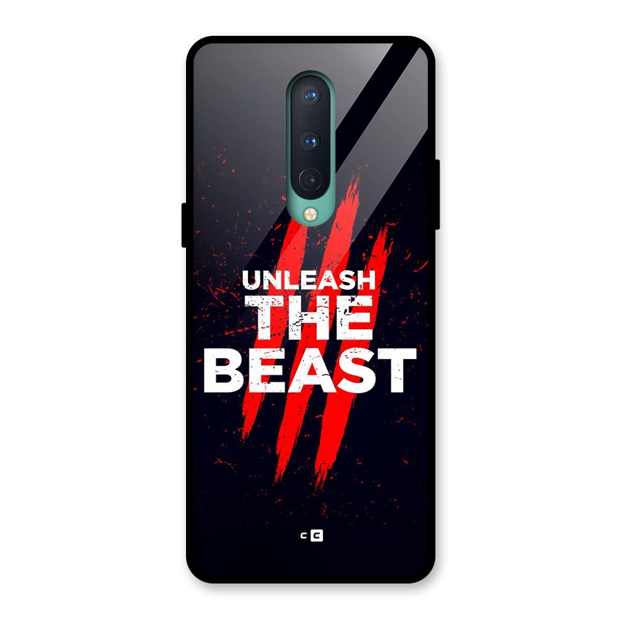 Unleash The Beast Glass Back Case for OnePlus 8