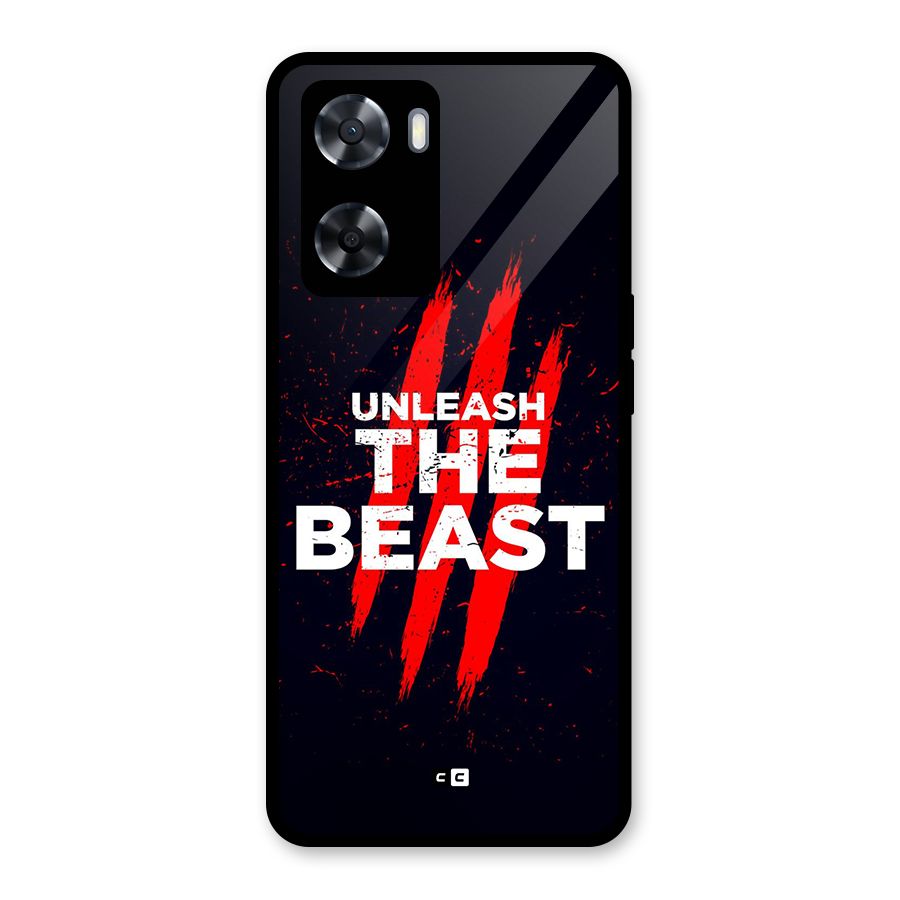 Unleash The Beast Glass Back Case for Oppo A57 2022