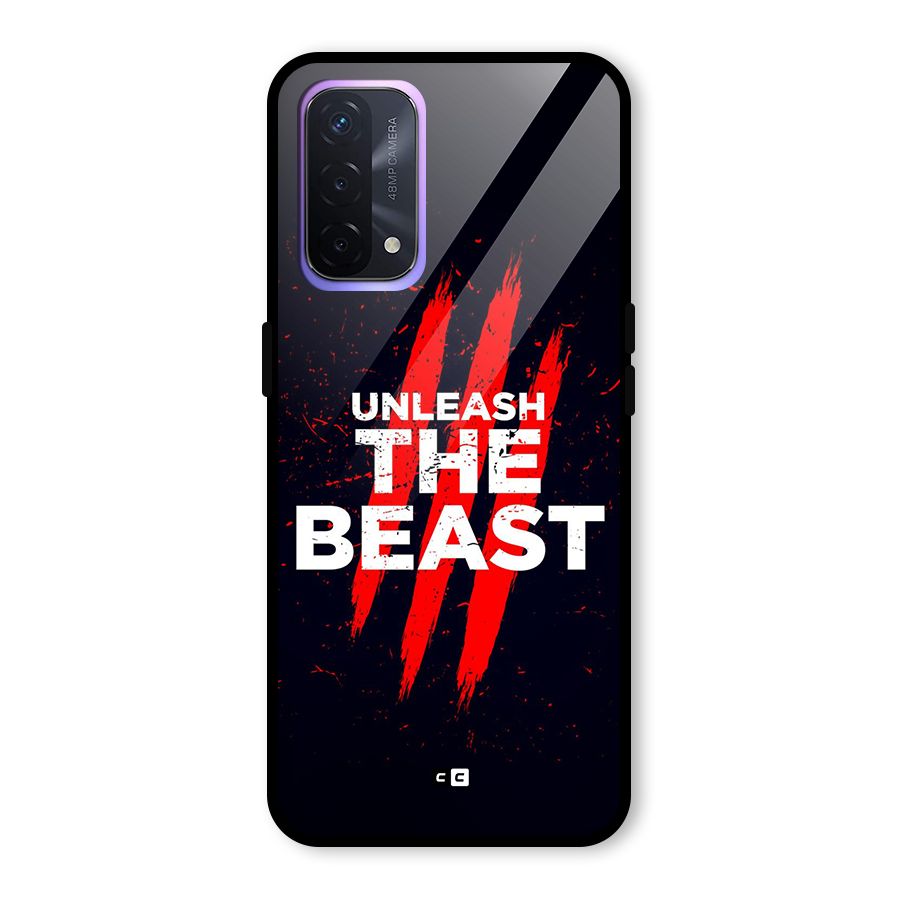 Unleash The Beast Glass Back Case for Oppo A74 5G