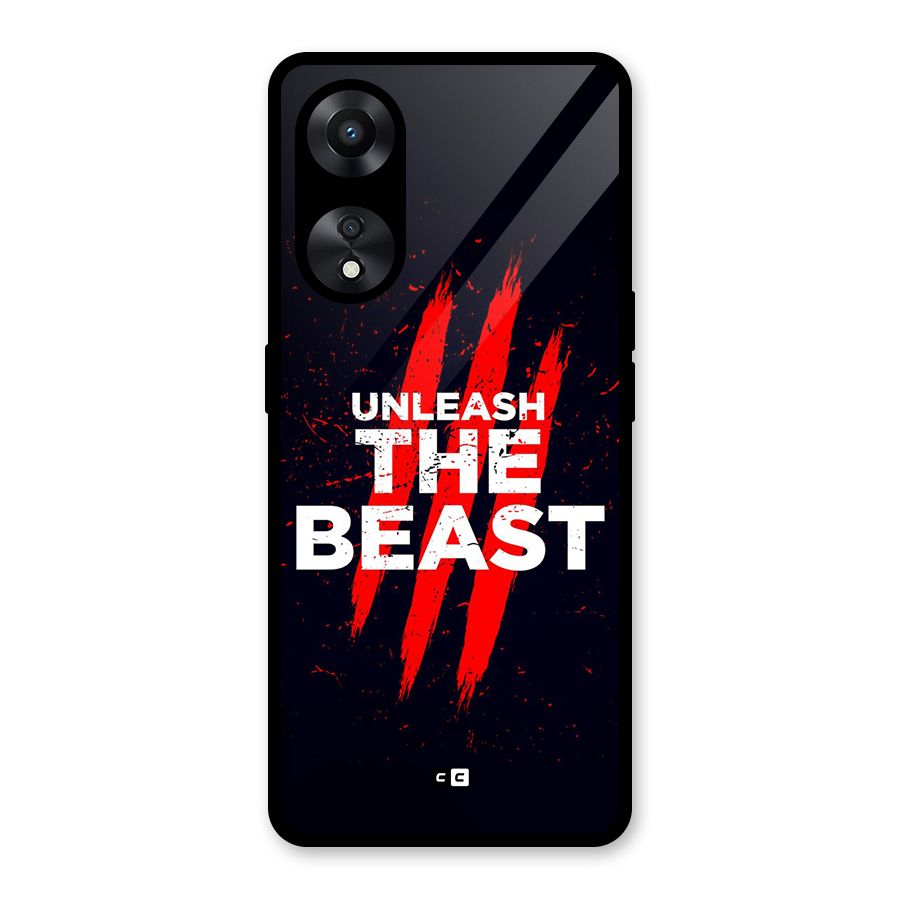 Unleash The Beast Glass Back Case for Oppo A78