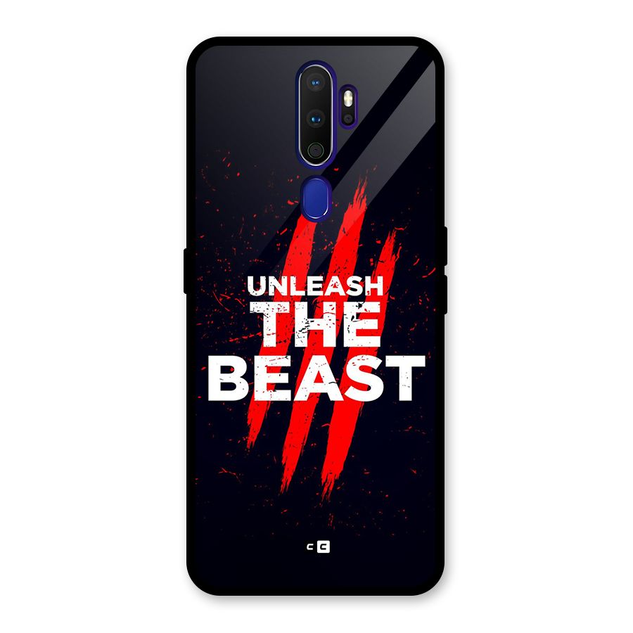Unleash The Beast Glass Back Case for Oppo A9 (2020)