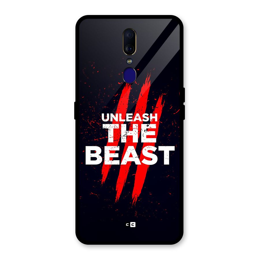 Unleash The Beast Glass Back Case for Oppo F11