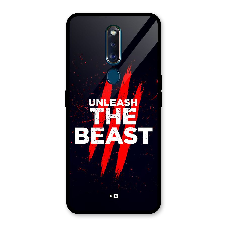 Unleash The Beast Glass Back Case for Oppo F11 Pro