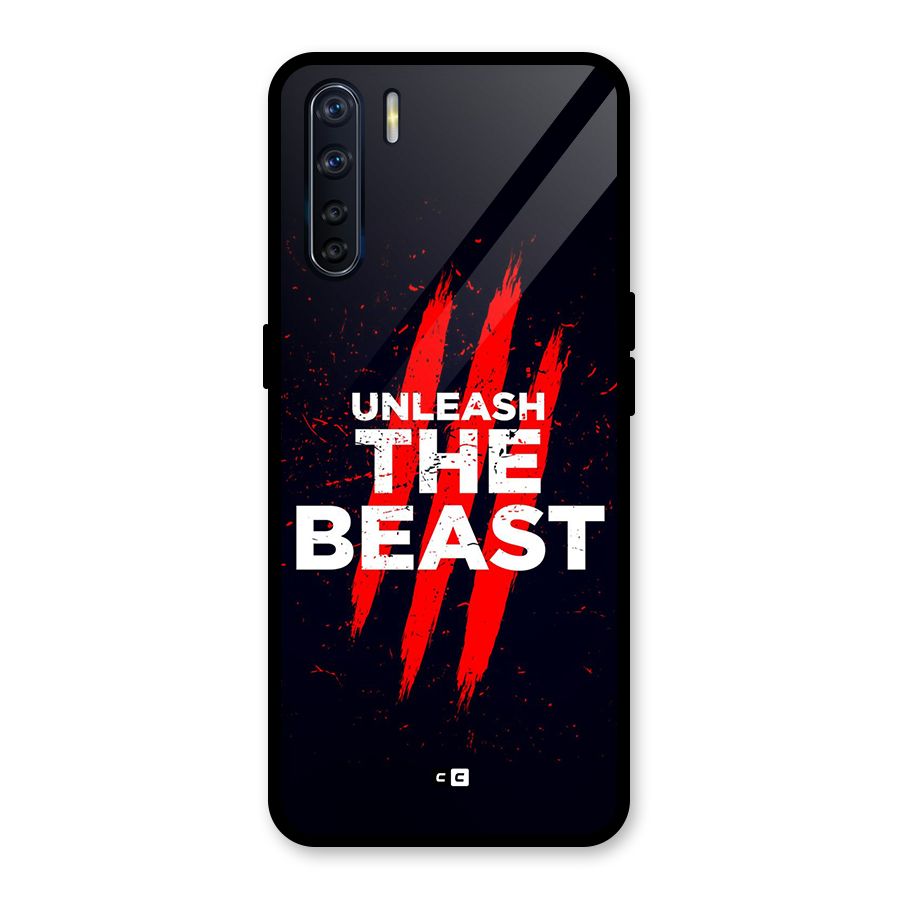Unleash The Beast Glass Back Case for Oppo F15