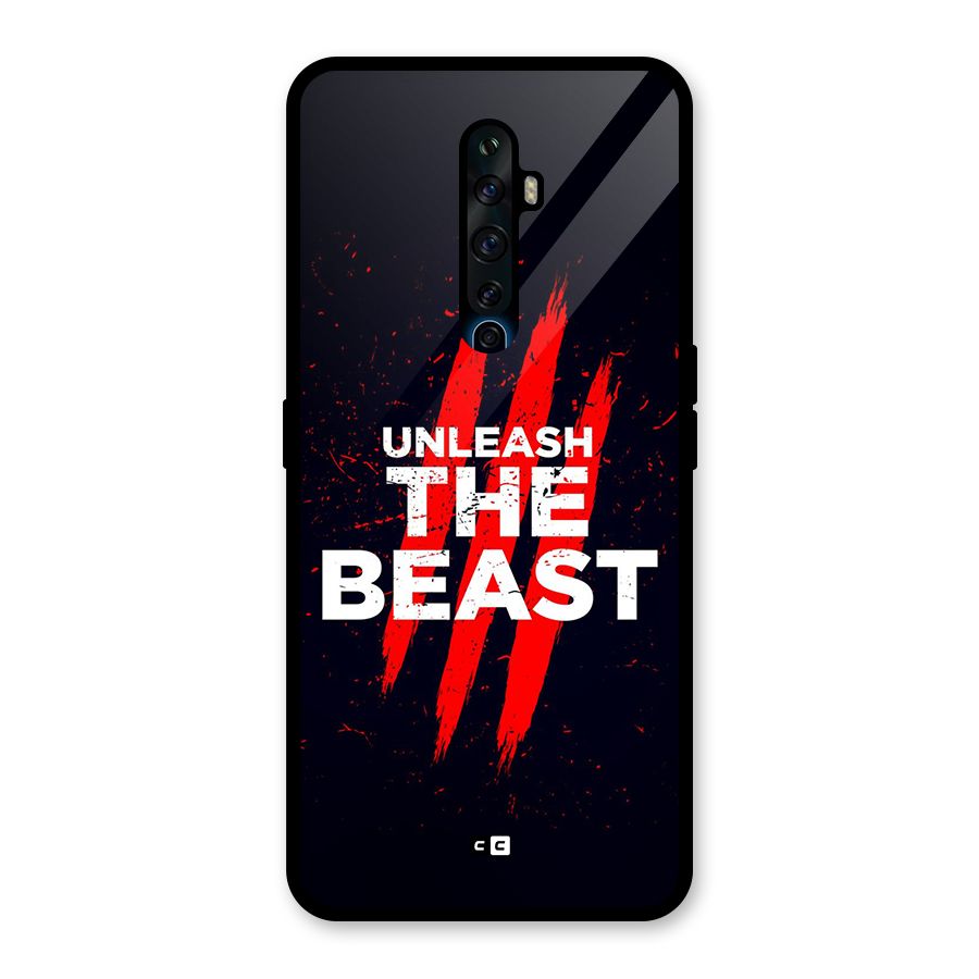 Unleash The Beast Glass Back Case for Oppo Reno2 F
