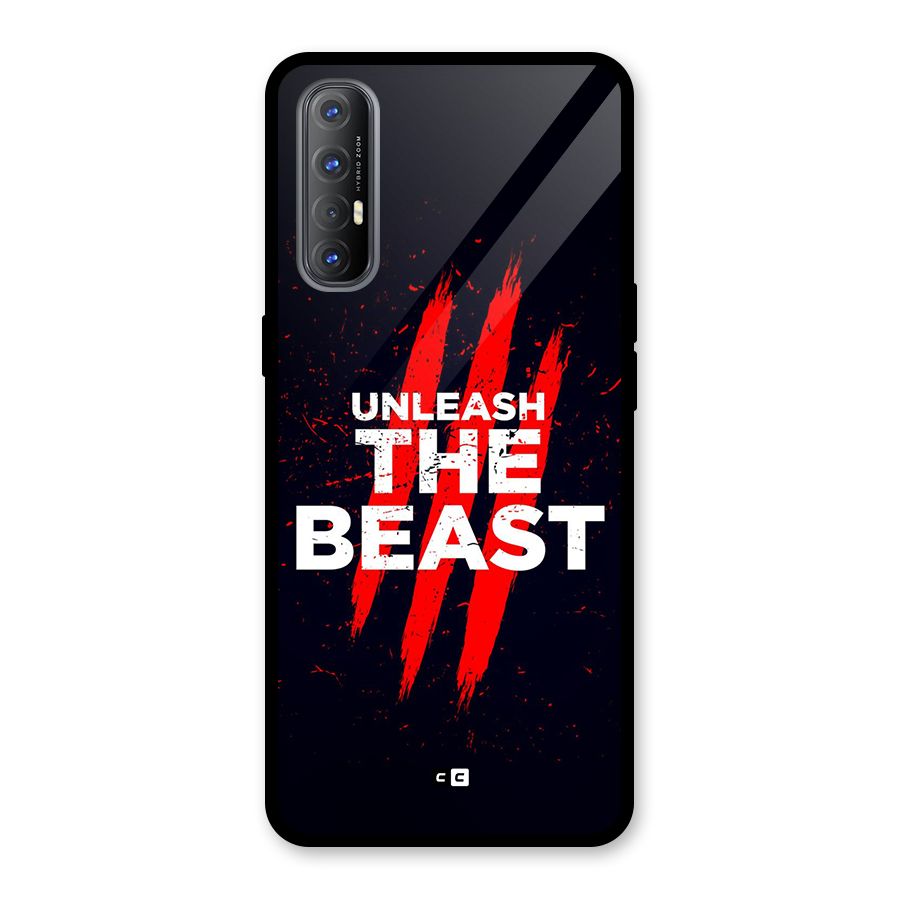 Unleash The Beast Glass Back Case for Oppo Reno3 Pro