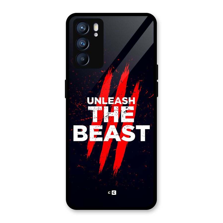 Unleash The Beast Glass Back Case for Oppo Reno6 5G