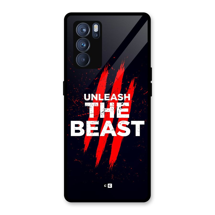 Unleash The Beast Glass Back Case for Oppo Reno6 Pro 5G