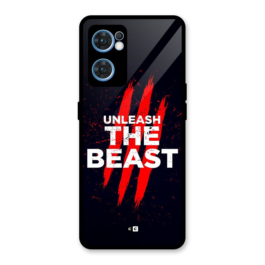 Unleash The Beast Glass Back Case for Oppo Reno7 5G