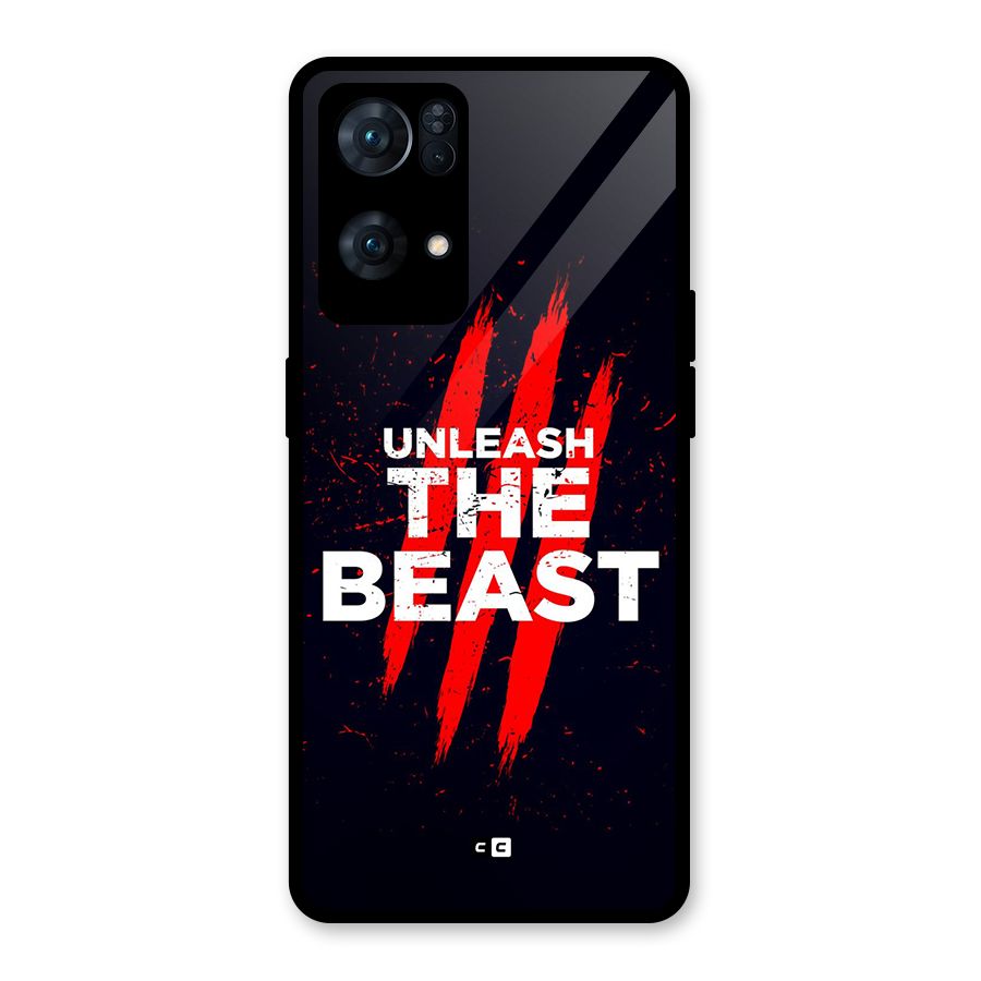 Unleash The Beast Glass Back Case for Oppo Reno7 Pro 5G