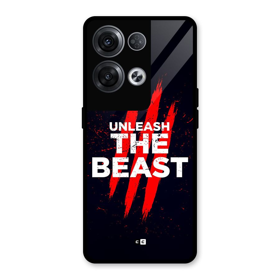 Unleash The Beast Glass Back Case for Oppo Reno8 Pro 5G