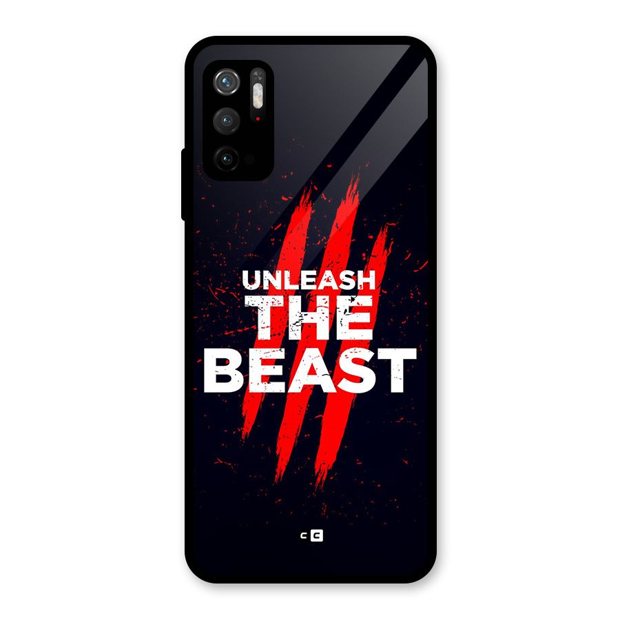 Unleash The Beast Glass Back Case for Poco M3 Pro 5G