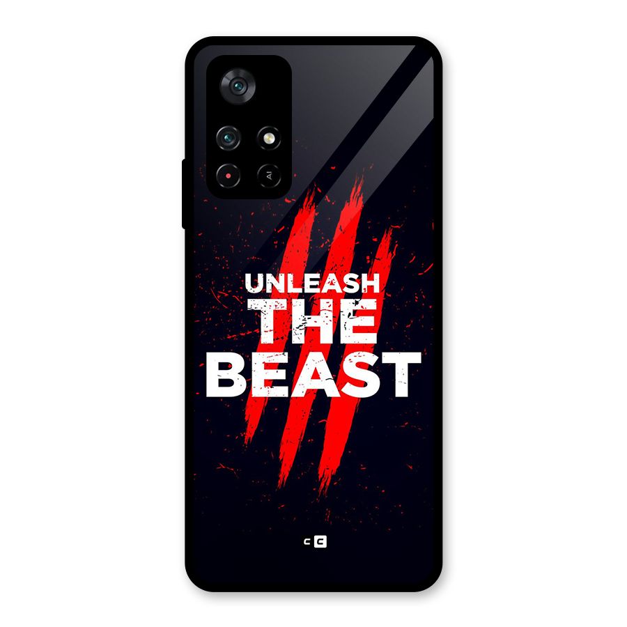 Unleash The Beast Glass Back Case for Poco M4 Pro 5G