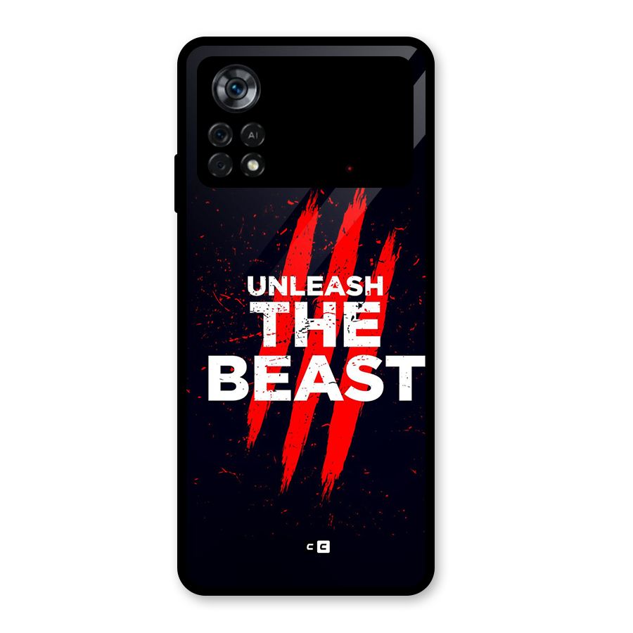 Unleash The Beast Glass Back Case for Poco X4 Pro 5G