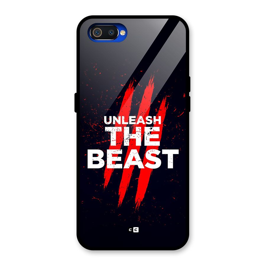 Unleash The Beast Glass Back Case for Realme C2