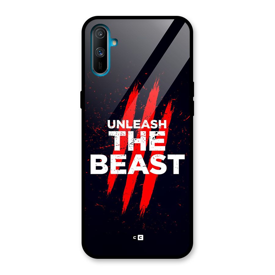 Unleash The Beast Glass Back Case for Realme C3