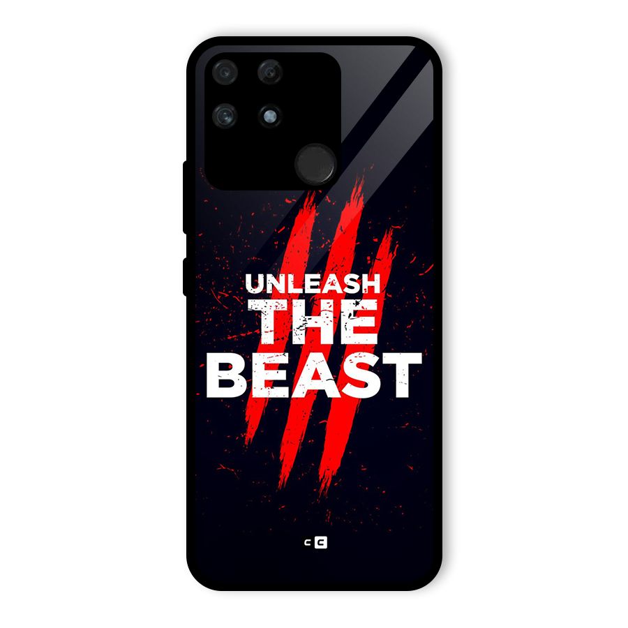 Unleash The Beast Glass Back Case for Realme Narzo 50A