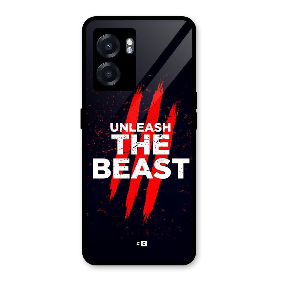 Unleash The Beast Glass Back Case for Realme Narzo 50 5G