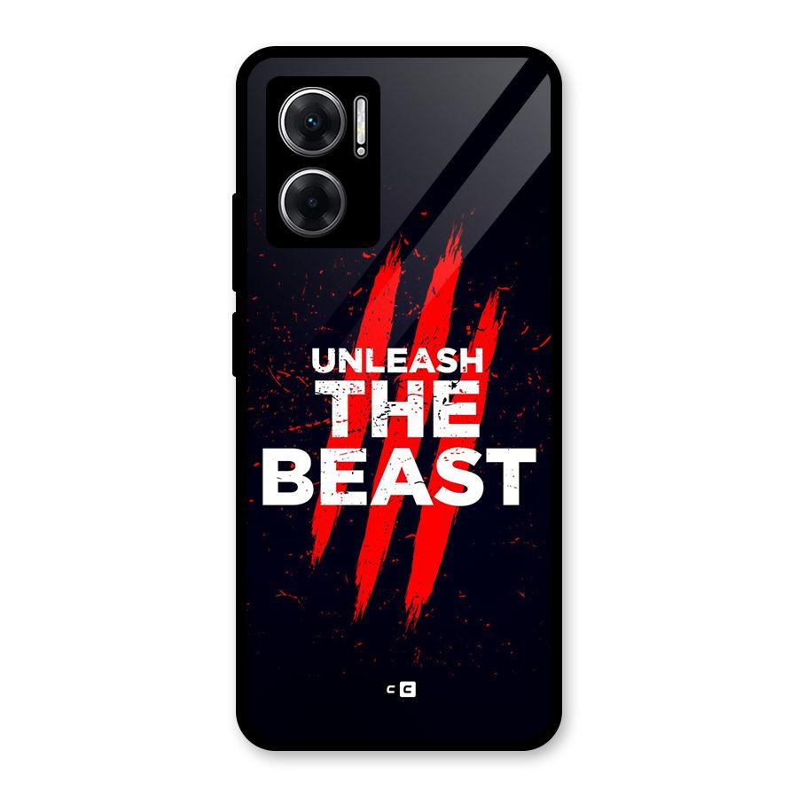 Unleash The Beast Glass Back Case for Redmi 11 Prime 5G