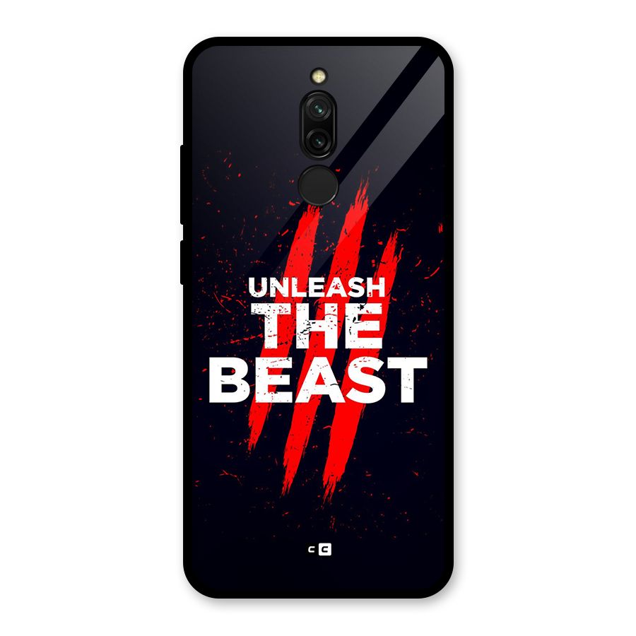 Unleash The Beast Glass Back Case for Redmi 8