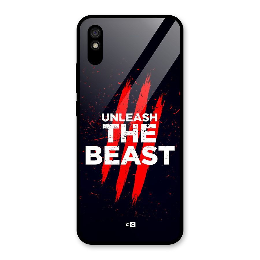 Unleash The Beast Glass Back Case for Redmi 9A