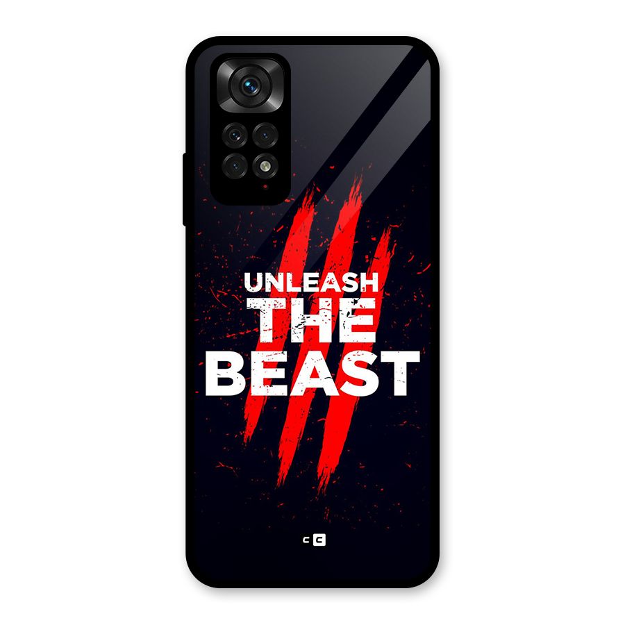 Unleash The Beast Glass Back Case for Redmi Note 11S
