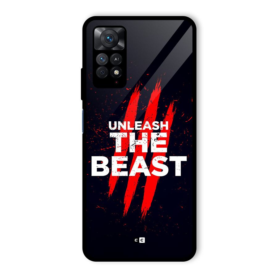 Unleash The Beast Glass Back Case for Redmi Note 11 Pro