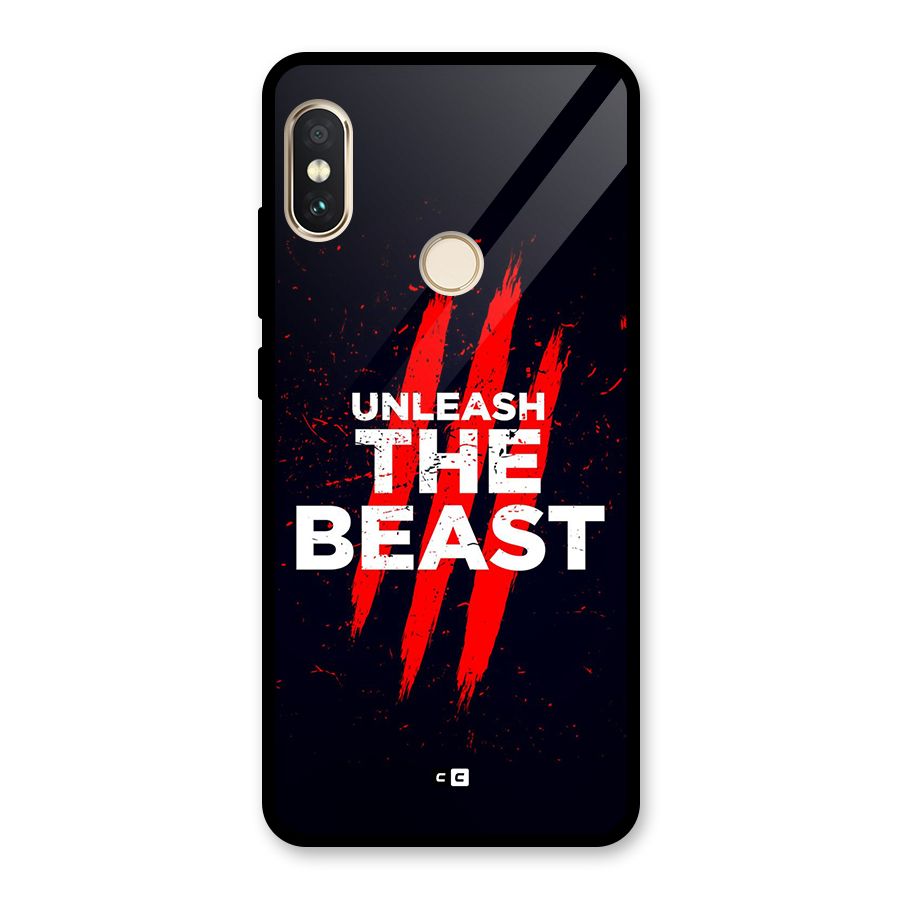 Unleash The Beast Glass Back Case for Redmi Note 5 Pro