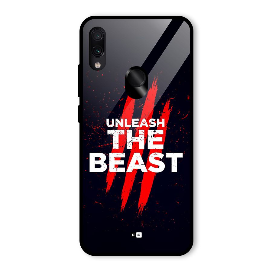 Unleash The Beast Glass Back Case for Redmi Note 7 Pro