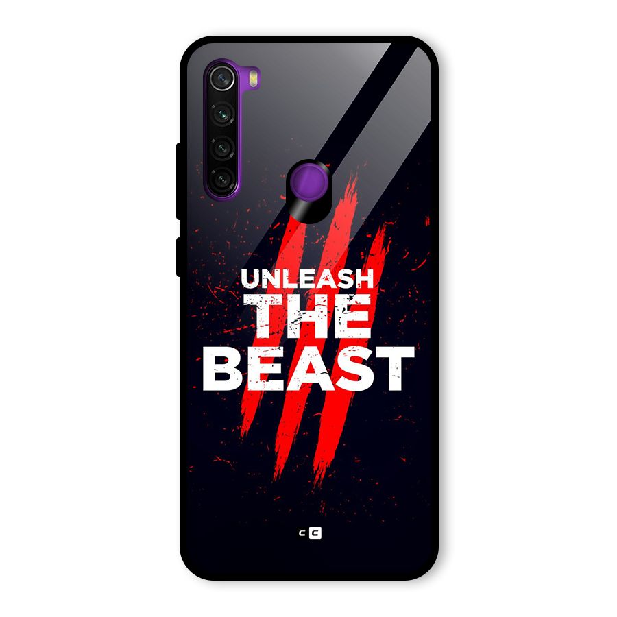 Unleash The Beast Glass Back Case for Redmi Note 8