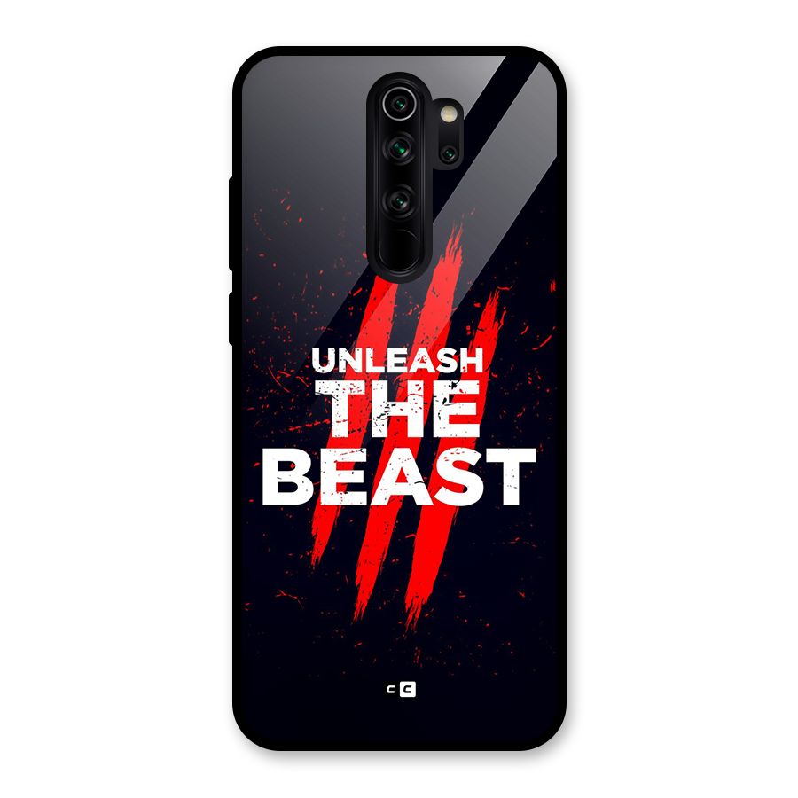 Unleash The Beast Glass Back Case for Redmi Note 8 Pro