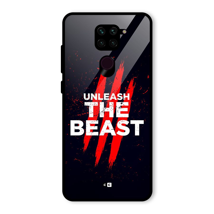 Unleash The Beast Glass Back Case for Redmi Note 9