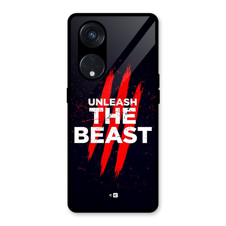 Unleash The Beast Glass Back Case for Reno8 T 5G