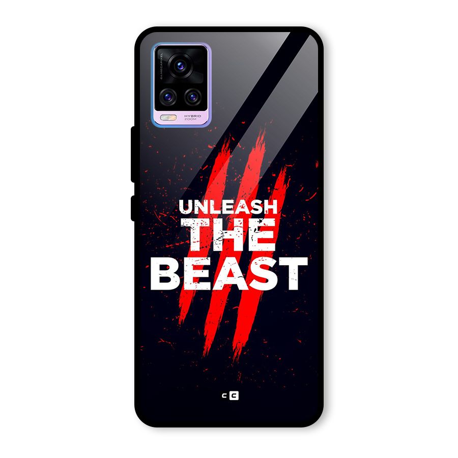 Unleash The Beast Glass Back Case for Vivo V20 Pro