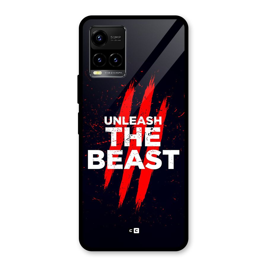 Unleash The Beast Glass Back Case for Vivo Y33s