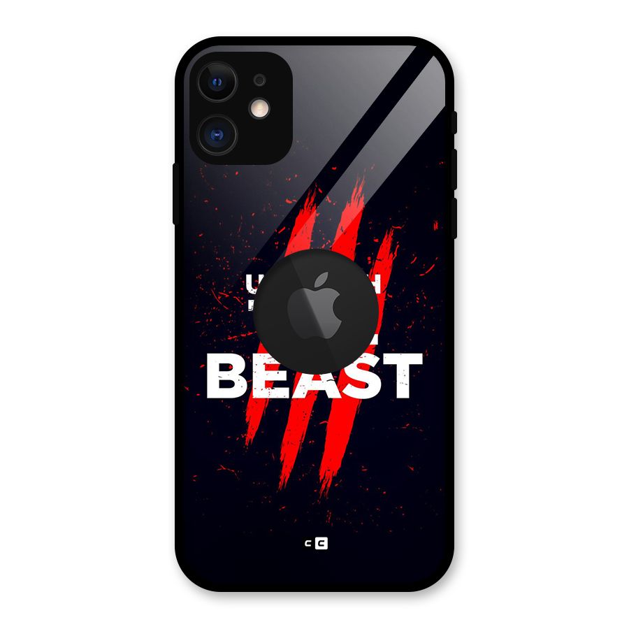Unleash The Beast Glass Back Case for iPhone 11 Logo Cut