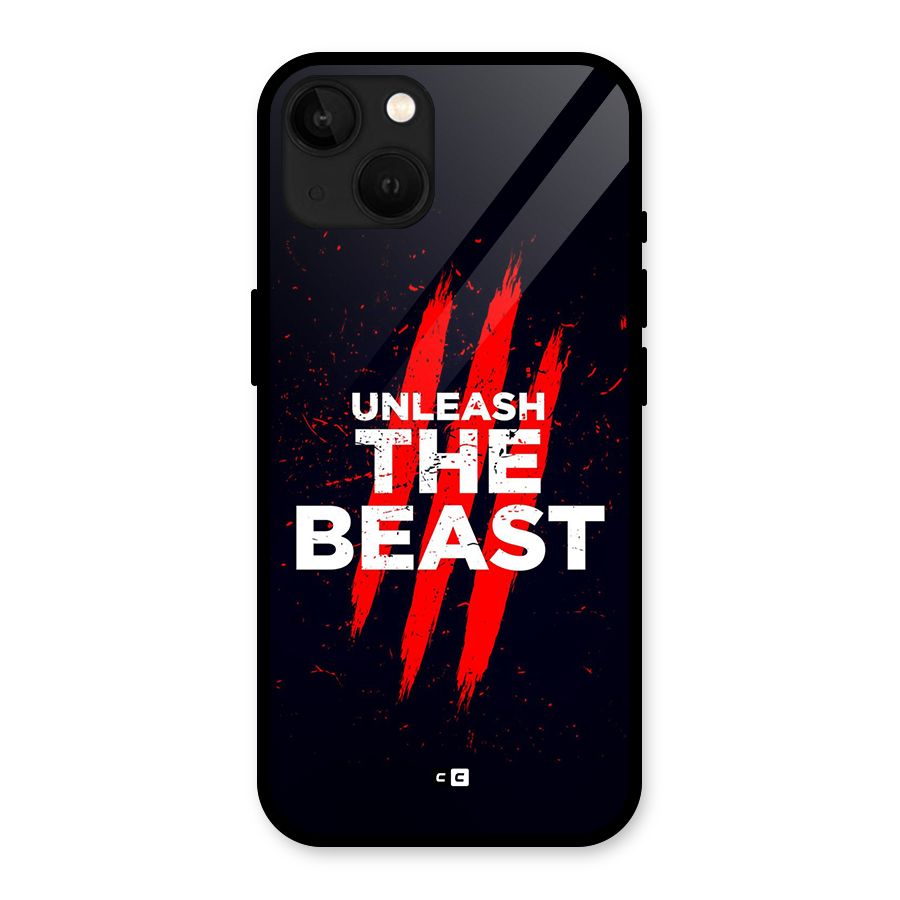 Unleash The Beast Glass Back Case for iPhone 13