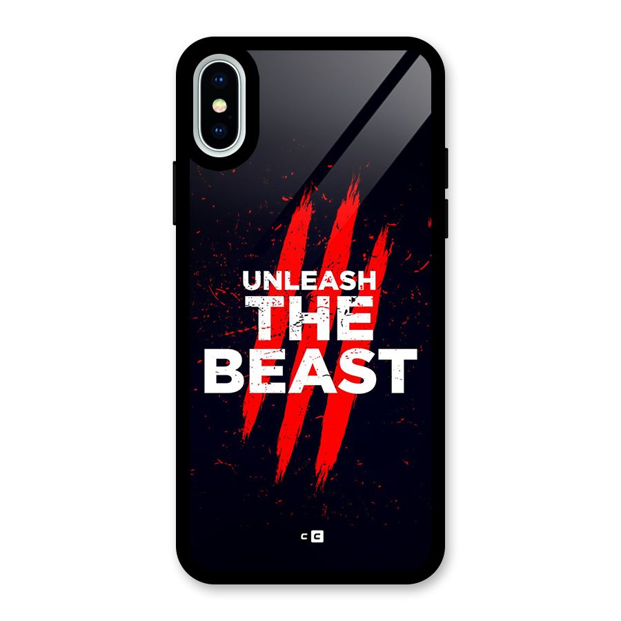 Unleash The Beast Glass Back Case for iPhone XS