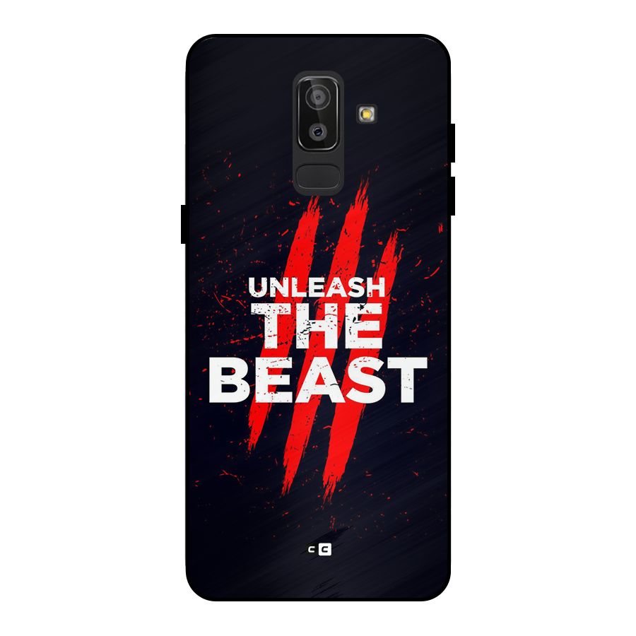 Unleash The Beast Metal Back Case for Galaxy J8