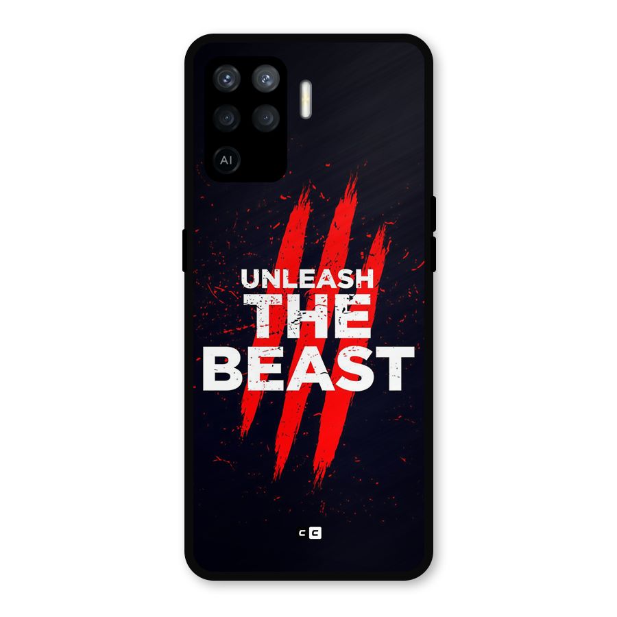Unleash The Beast Metal Back Case for Oppo F19 Pro