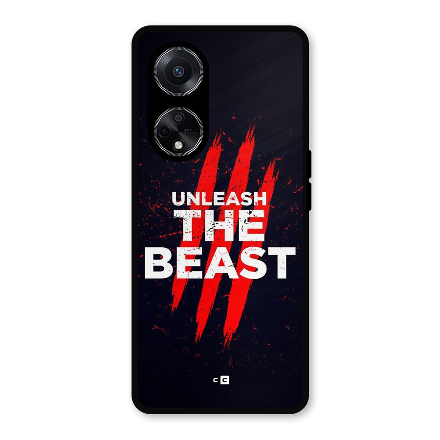 Unleash The Beast Metal Back Case for Oppo F23