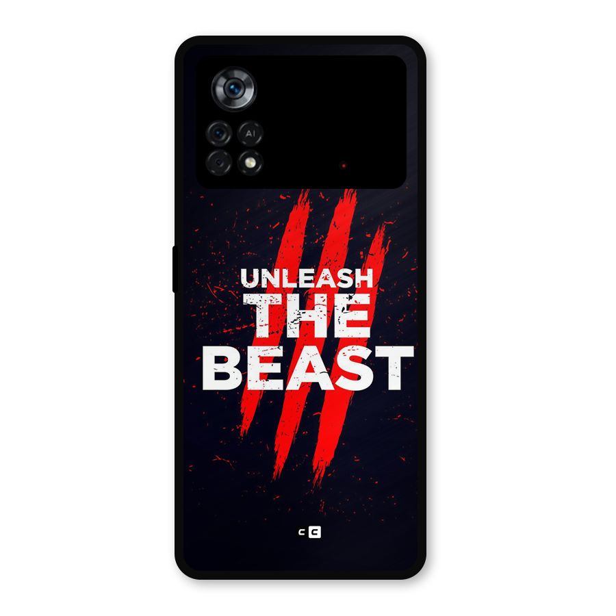 Unleash The Beast Metal Back Case for Poco X4 Pro 5G