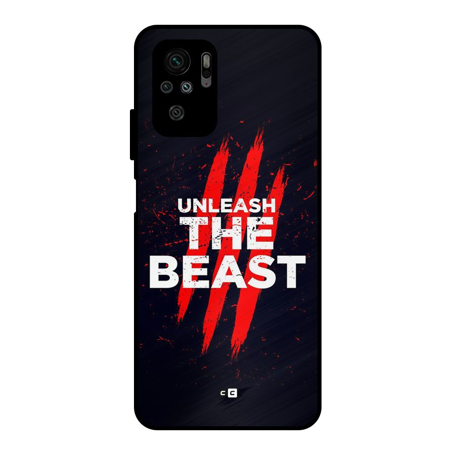 Unleash The Beast Metal Back Case for Redmi Note 10S